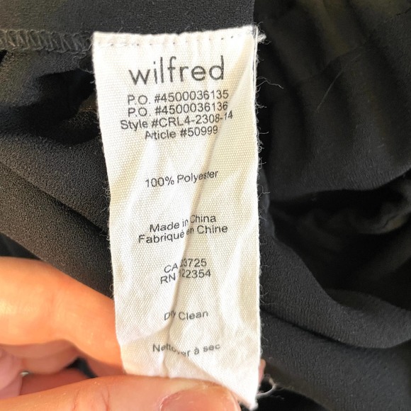 Aritzia Wilfred Sleeveless Peplum Open Back Top In Black Size Medium - Picture 13 of 13